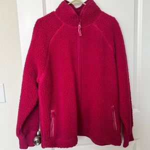 Old Navy Fleece Full-zip Jacket - Early 2000’s style - Hot Pink - XXL